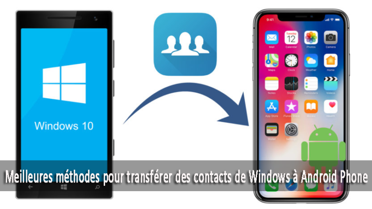 Meilleures méthodes pour transférer des contacts de Windows à Android Phone