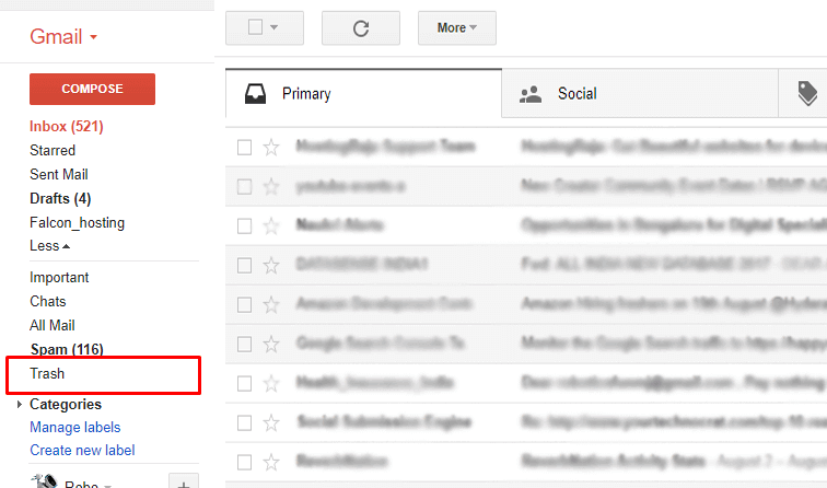 Récupérez les e-mails supprimés définitivement de Gmail