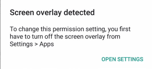 Superposition d'écran détectée
