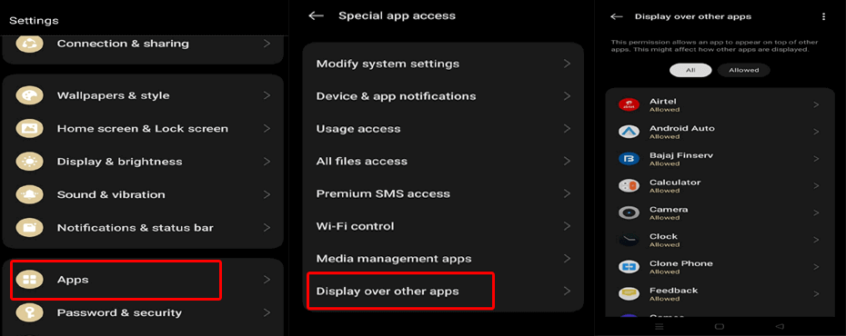 Superposition d'écran détectée