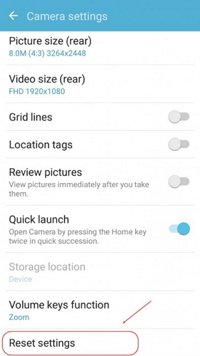 Réinitialiser les paramètres