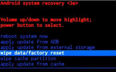 réinitialisation d’usine