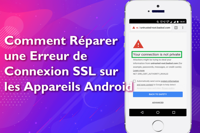 erreur de connexion SSL sur un téléphone Android