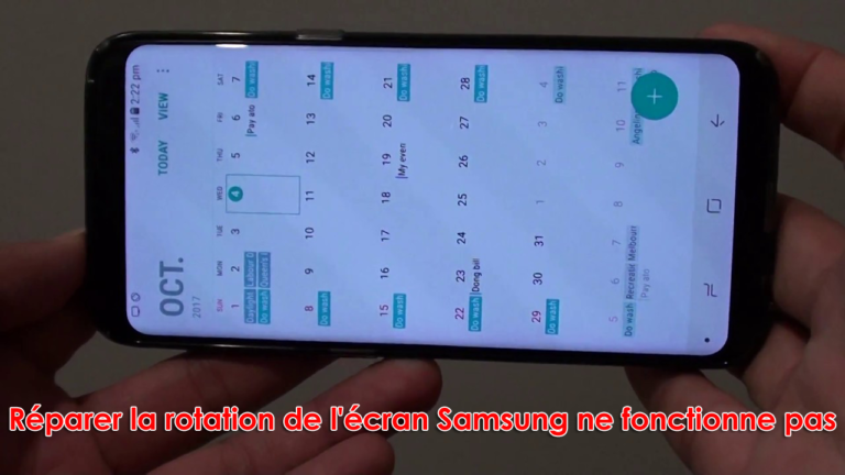 réparer la rotation de l'écran Samsung ne fonctionne pas