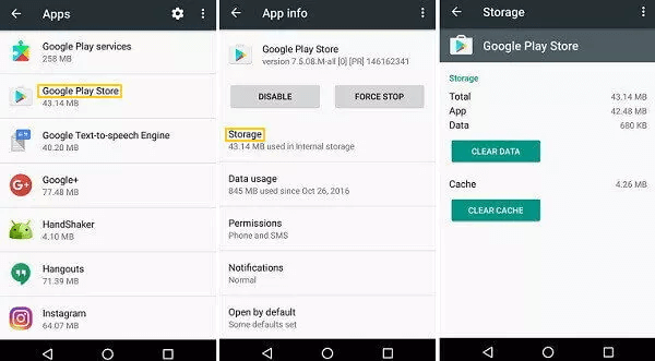 erreur 498 du Google Play Store