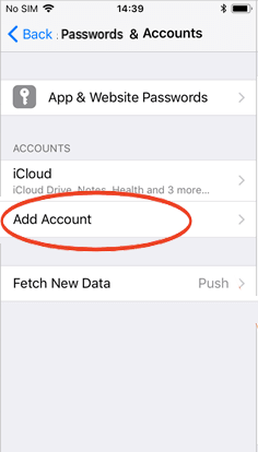 Ajouter un compte . 