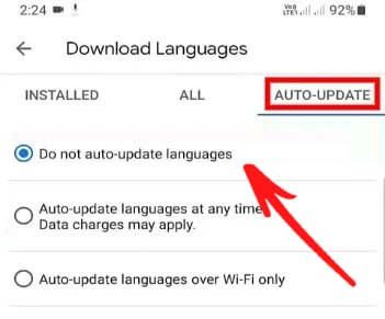Discours Services par Google Mise à jour en attente de connexion réseau