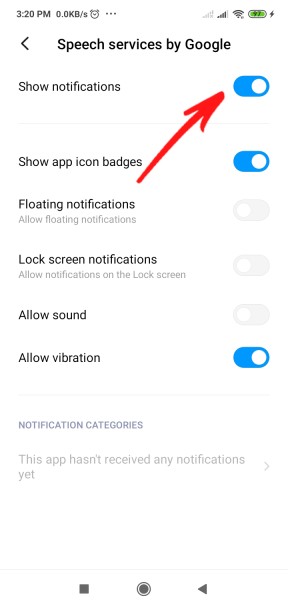 Discours Services par Google Mise à jour en attente de connexion réseau