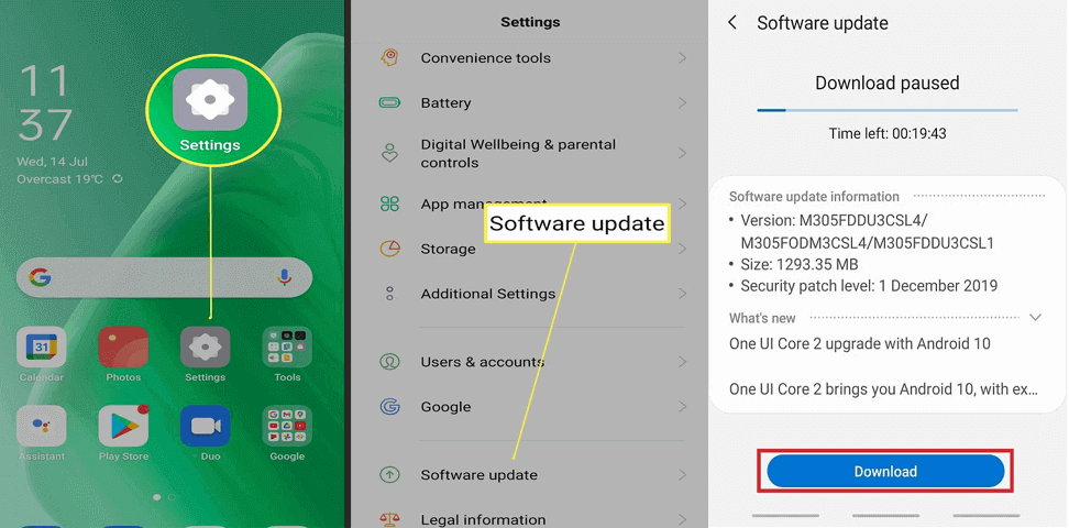 mettez à jour votre appareil