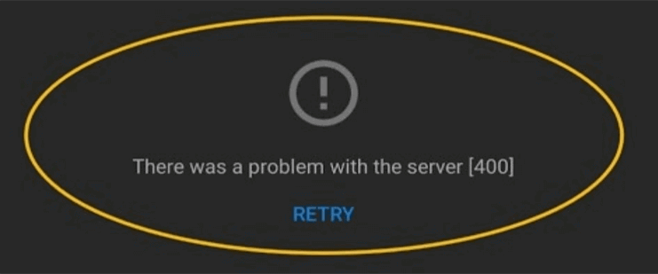 Il y a eu un problème avec le YouTube serveur 400