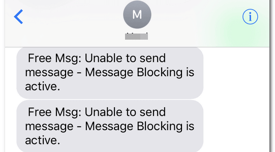 Message Blocage Est Active Erreur