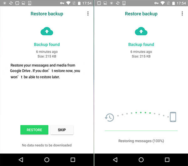 Récupérer WhatsApp chat sur Android