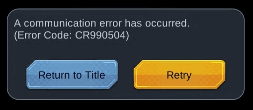 Code d'erreur Dragon Ball Legends CR990504
