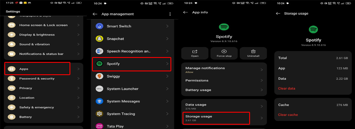 vider le cache et les cookies