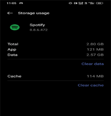 Effacer le cache et les données de l'application