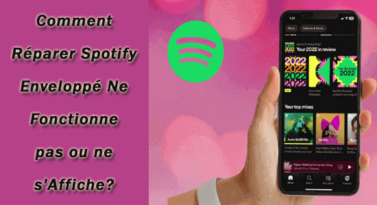 Spotify Enveloppé Ne fonctionne pas ou ne s'affiche pas