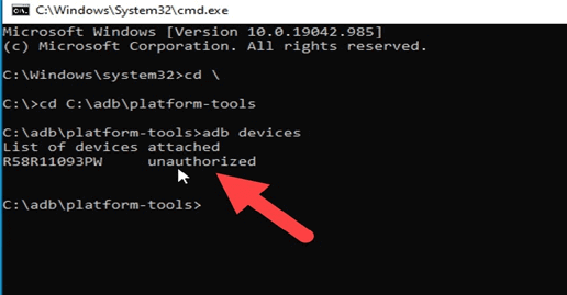 Périphérique ADB Non autorisé