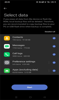 sauvegarder le téléphone Android avant l'enracinement