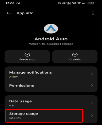 erreur de communication 16 sur Android Auto