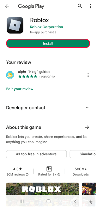 ROBLOX Échec du téléchargement ou de l'application des paramètres critiques