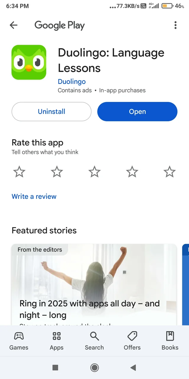 Duolingo bloqué sur l'écran de chargement Android