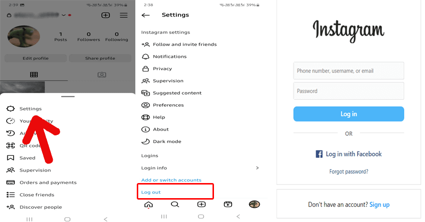 Page Instagram indisponible actuellement