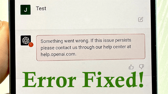 Something Went Wrong Erreur dans ChatGPT