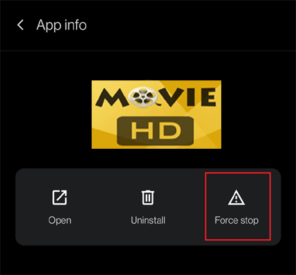 L'application Movies HD ne fonctionne pas