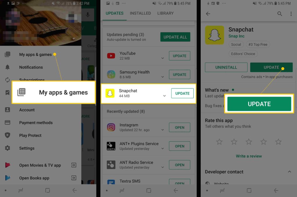 problèmes de lag de Snapchat sur Android