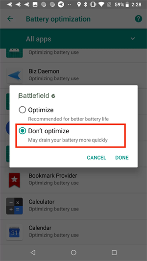 Widgets qui n'apparaissent pas sur Android