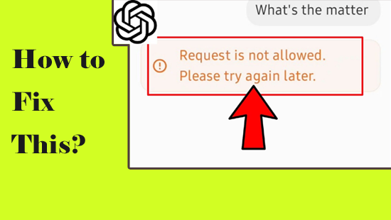 l'erreur ChatGPT Request Is Not Allowed