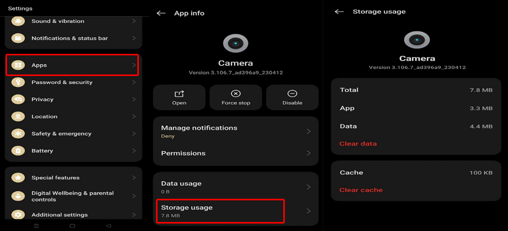 Can’t Open Camera Check Your Phone l'erreur